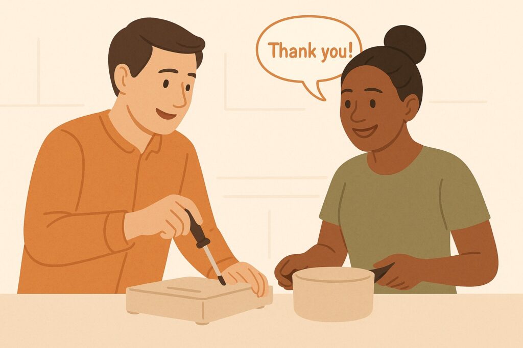 Acts of Service love language example: helping partner with meaningful tasks