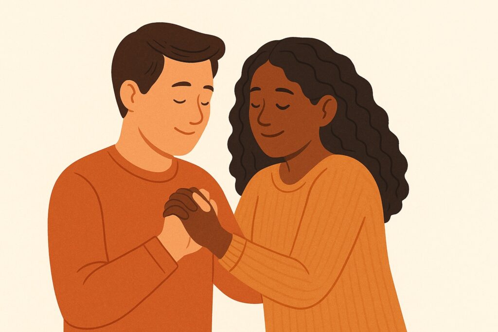 Physical Touch love language example: holding hands and appropriate affection