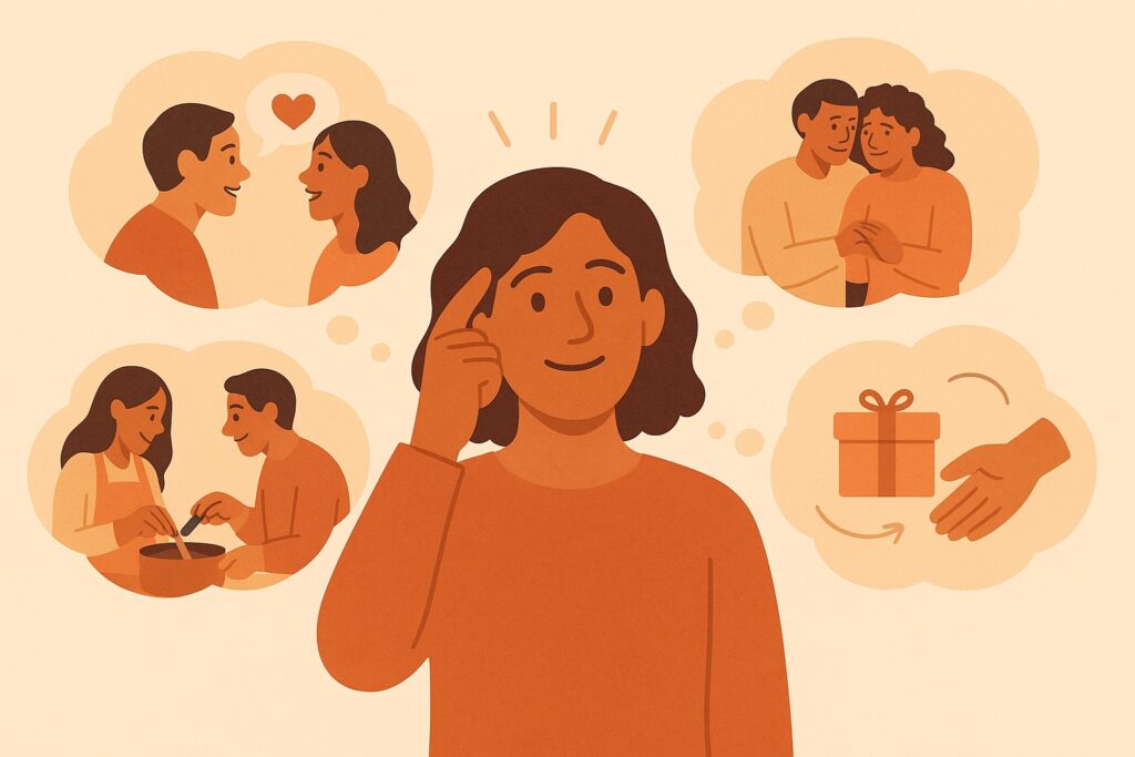 Self-reflection process for identifying your primary love language through natural emotional reactions