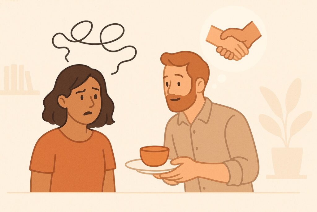 Love language miscommunication between partners showing missed emotional connections