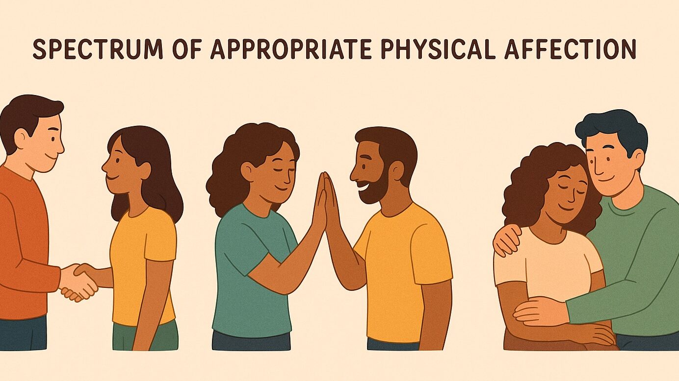 Spectrum of Physical Touch love language from casual to intimate non-sexual affection