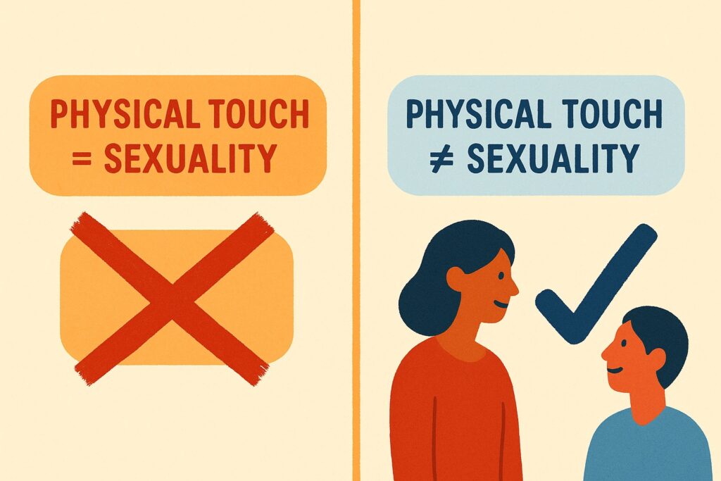 Physical Touch love language misconceptions debunked - affection versus intimacy