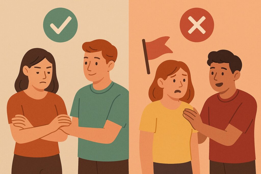 Warning signs when Physical Touch becomes unhealthy or crosses boundaries