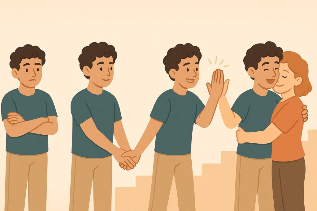 Developing Physical Touch love language skills gradually and appropriately