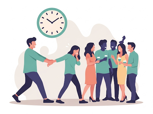 Person isolating their partner with a clock icon, symbolizing controlling quality time.