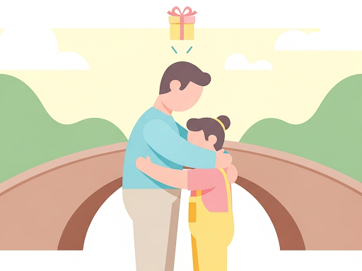 Parent and child meeting halfway on a bridge, symbolizing bridging different love languages.